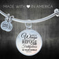Under His Wings Circle Pendant Bangle Stainless Steel or 18k Gold 18-22"-Express Your Love Gifts