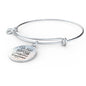 Under His Wings Circle Pendant Bangle Stainless Steel or 18k Gold 18-22"-Express Your Love Gifts