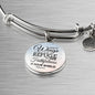 Under His Wings Circle Pendant Bangle Stainless Steel or 18k Gold 18-22"-Express Your Love Gifts
