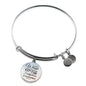 Under His Wings Circle Pendant Bangle Stainless Steel or 18k Gold 18-22"-Express Your Love Gifts