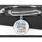 Under His Wings Circle Pendant Bangle Stainless Steel or 18k Gold 18-22"-Express Your Love Gifts