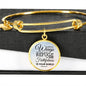Under His Wings Circle Pendant Bangle Stainless Steel or 18k Gold 18-22"-Express Your Love Gifts