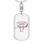 Under His Wings Psalm 91:4 Keychain Stainless Steel or 18k Gold Dog Tag Keyring-Express Your Love Gifts