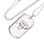Under His Wings Psalm Christian Necklace Stainless Steel or 18k Gold Dog Tag 24" Chain-Express Your Love Gifts
