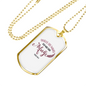 Under His Wings Psalm Christian Necklace Stainless Steel or 18k Gold Dog Tag 24" Chain-Express Your Love Gifts