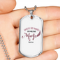 Under His Wings Psalm Christian Necklace Stainless Steel or 18k Gold Dog Tag 24" Chain-Express Your Love Gifts