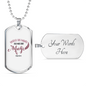 Under His Wings Psalm Christian Necklace Stainless Steel or 18k Gold Dog Tag 24" Chain-Express Your Love Gifts
