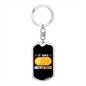 Unevitable Crypto Keychain Stainless Steel or 18k Gold Dog Tag Keyring-Express Your Love Gifts