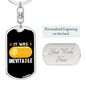 Unevitable Crypto Keychain Stainless Steel or 18k Gold Dog Tag Keyring-Express Your Love Gifts
