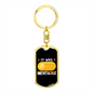Unevitable Crypto Keychain Stainless Steel or 18k Gold Dog Tag Keyring-Express Your Love Gifts