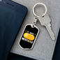 Unevitable Crypto Keychain Stainless Steel or 18k Gold Dog Tag Keyring-Express Your Love Gifts