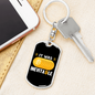 Unevitable Crypto Keychain Stainless Steel or 18k Gold Dog Tag Keyring-Express Your Love Gifts