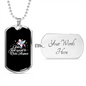 Unicorn Horse Necklace Stainless Steel or 18k Gold Dog Tag 24" Chain-Express Your Love Gifts
