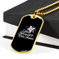 Unicorn Horse Necklace Stainless Steel or 18k Gold Dog Tag 24" Chain-Express Your Love Gifts