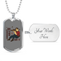 Unimaginable Shot Hunting Necklace Stainless Steel or 18k Gold Dog Tag 24"-Express Your Love Gifts