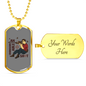 Unimaginable Shot Hunting Necklace Stainless Steel or 18k Gold Dog Tag 24"-Express Your Love Gifts