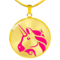 Uniswap (UNI) Circle Necklace Stainless Steel or 18k Gold 18-22"-Express Your Love Gifts