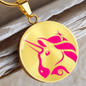 Uniswap (UNI) Circle Necklace Stainless Steel or 18k Gold 18-22"-Express Your Love Gifts