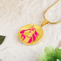 Uniswap (UNI) Circle Necklace Stainless Steel or 18k Gold 18-22"-Express Your Love Gifts