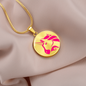 Uniswap (UNI) Circle Necklace Stainless Steel or 18k Gold 18-22"-Express Your Love Gifts