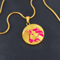Uniswap (UNI) Circle Necklace Stainless Steel or 18k Gold 18-22"-Express Your Love Gifts