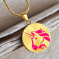 Uniswap (UNI) Circle Necklace Stainless Steel or 18k Gold 18-22"-Express Your Love Gifts