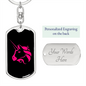 Uniswap (UNI Crypto Cryptocurrency Keychain Stainless Steel or 18k Gold Dog Tag Keyring-Express Your Love Gifts