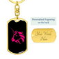 Uniswap (UNI Crypto Cryptocurrency Keychain Stainless Steel or 18k Gold Dog Tag Keyring-Express Your Love Gifts