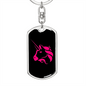 Uniswap (UNI Crypto Cryptocurrency Keychain Stainless Steel or 18k Gold Dog Tag Keyring-Express Your Love Gifts