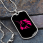 Uniswap (UNI Crypto Necklace Stainless Steel or 18k Gold Dog Tag 24" Chain-Express Your Love Gifts