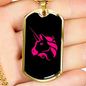 Uniswap (UNI Crypto Necklace Stainless Steel or 18k Gold Dog Tag 24" Chain-Express Your Love Gifts