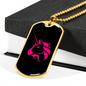 Uniswap (UNI Crypto Necklace Stainless Steel or 18k Gold Dog Tag 24" Chain-Express Your Love Gifts