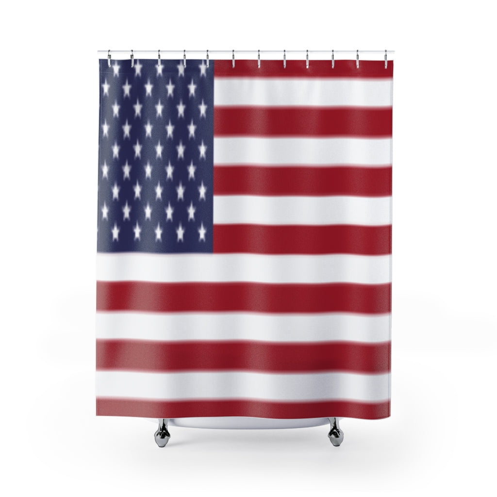United States Flag Stylish Design 71" x 74" Elegant Waterproof Shower Curtain for a Spa-like Bathroom Paradise Exceptional Craftsmanship-Express Your Love Gifts