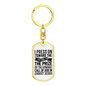 Upward Call Of God Keychain Stainless Steel or 18k Gold Dog Tag Keyring-Express Your Love Gifts