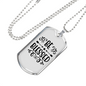 Us Be Blessed Necklace Stainless Steel or 18k Gold Dog Tag 24" Chain-Express Your Love Gifts