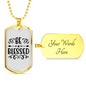 Us Be Blessed Necklace Stainless Steel or 18k Gold Dog Tag 24" Chain-Express Your Love Gifts