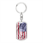 US Flag Distressed With Statue Of Liberty Dog Tag Pendant Keychain Stainless Steel or 18k Gold-Express Your Love Gifts