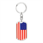 US Flag Traditional Country Pride Dog Tag Pendant Keychain Stainless Steel or 18k Gold-Express Your Love Gifts