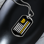 USA Flag Bitcoin Crypto Necklace Stainless Steel or 18k Gold Dog Tag 24" Chain-Express Your Love Gifts