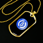 USD Coin Crypto Necklace Stainless Steel or 18k Gold Dog Tag 24" Chain-Express Your Love Gifts