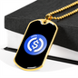 USD Coin Crypto Necklace Stainless Steel or 18k Gold Dog Tag 24" Chain-Express Your Love Gifts