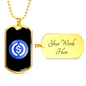 USD Coin Crypto Necklace Stainless Steel or 18k Gold Dog Tag 24" Chain-Express Your Love Gifts