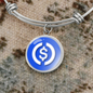 USD Coin (USDC) Bracelet Stainless Steel or 18k Gold Circle Bangle-Express Your Love Gifts