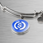 USD Coin (USDC) Bracelet Stainless Steel or 18k Gold Circle Bangle-Express Your Love Gifts