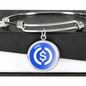 USD Coin (USDC) Bracelet Stainless Steel or 18k Gold Circle Bangle-Express Your Love Gifts