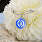 USD Coin (USDC) Bracelet Stainless Steel or 18k Gold Circle Bangle-Express Your Love Gifts