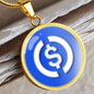 USD Coin (USDC) Circle Necklace Stainless Steel or 18k Gold 18-22"-Express Your Love Gifts