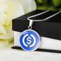 USD Coin (USDC) Circle Necklace Stainless Steel or 18k Gold 18-22"-Express Your Love Gifts