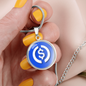 USD Coin (USDC) Circle Necklace Stainless Steel or 18k Gold 18-22"-Express Your Love Gifts