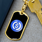 USD Coin (USDC Crypto Cryptocurrency Keychain Stainless Steel or 18k Gold Dog Tag Keyring-Express Your Love Gifts